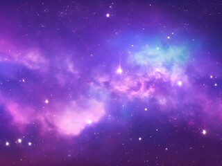 Obraz premium Starry Skies: Gradient Galaxy from Dark Navy to Soft Lavender