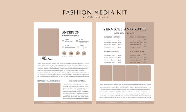 Media kit design.