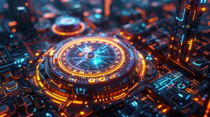 Futuristic Compass Interface