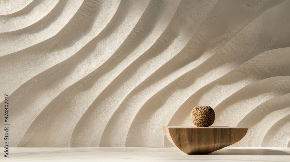 Poster a wavelike design with curving lines and soft edges mimicking the shifting shapes of sand beneath th