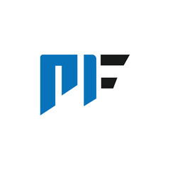 Obraz premium MF letter logo design vector