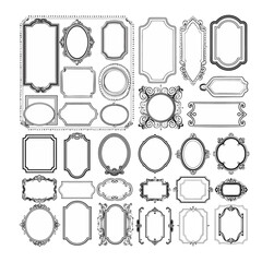 Set of 24 vintage decorative frames.  Elegant, ornate,  classic design.