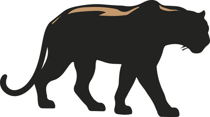 Panther silhouette Illustration vector .