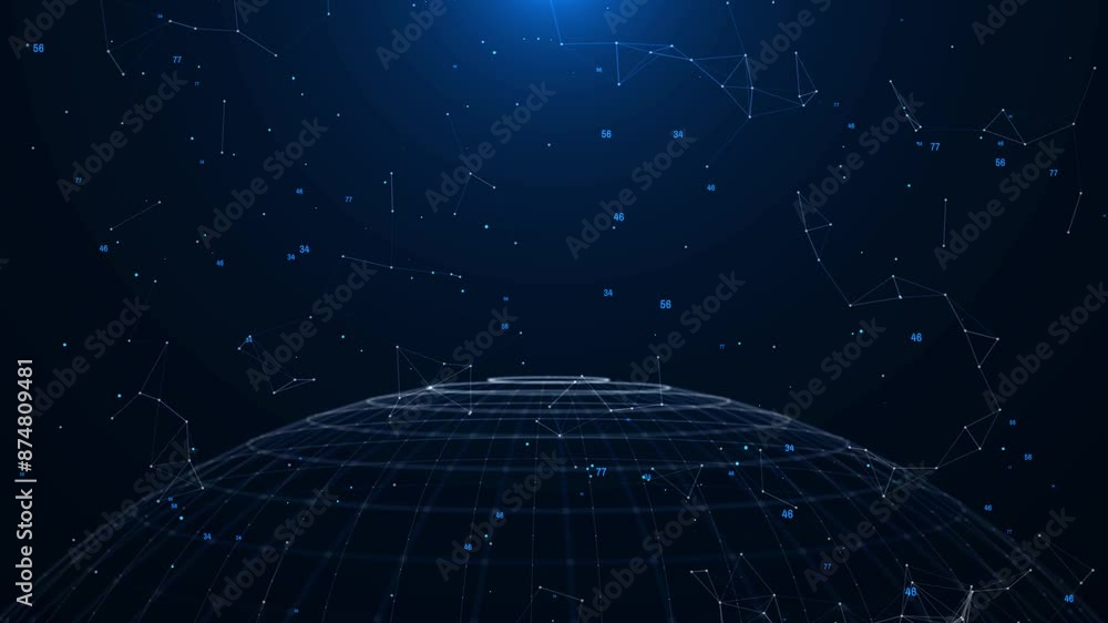 Poster 3d network technology 6g hi speeds connection futuristic global network concept transmit ai networki