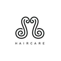 hair logo icon vector concept design template