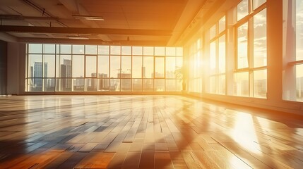  Empty office open space interior, business conference company background 