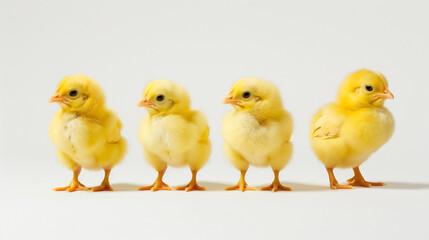 Naklejka premium yellow broiler, on white background, Ai generated Images