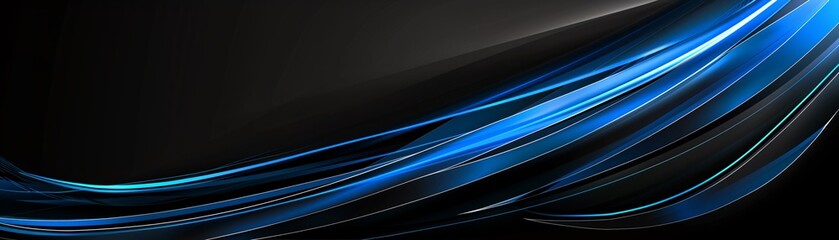 Abstract Blue and Black Swirls