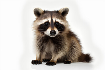 Obraz premium raccoon white background