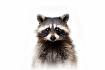 Fototapeta premium raccoon white background