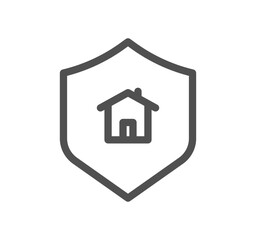 Real estate icon outline and linear vector.	
