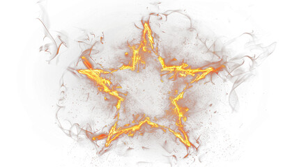 星マークに燃える炎	