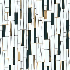 Painterly Organic Staggered Brown and White Pattern