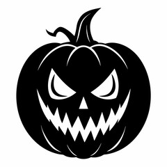 halloween pumpkin black vector silhouette