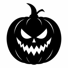 halloween pumpkin black vector silhouette