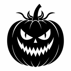 halloween pumpkin black vector silhouette