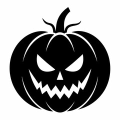 halloween pumpkin black vector silhouette