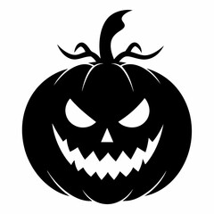 halloween pumpkin black vector silhouette