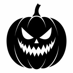 halloween pumpkin black vector silhouette