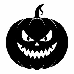 halloween pumpkin black vector silhouette
