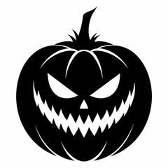 halloween pumpkin black vector silhouette