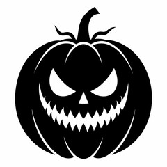 halloween pumpkin black vector silhouette