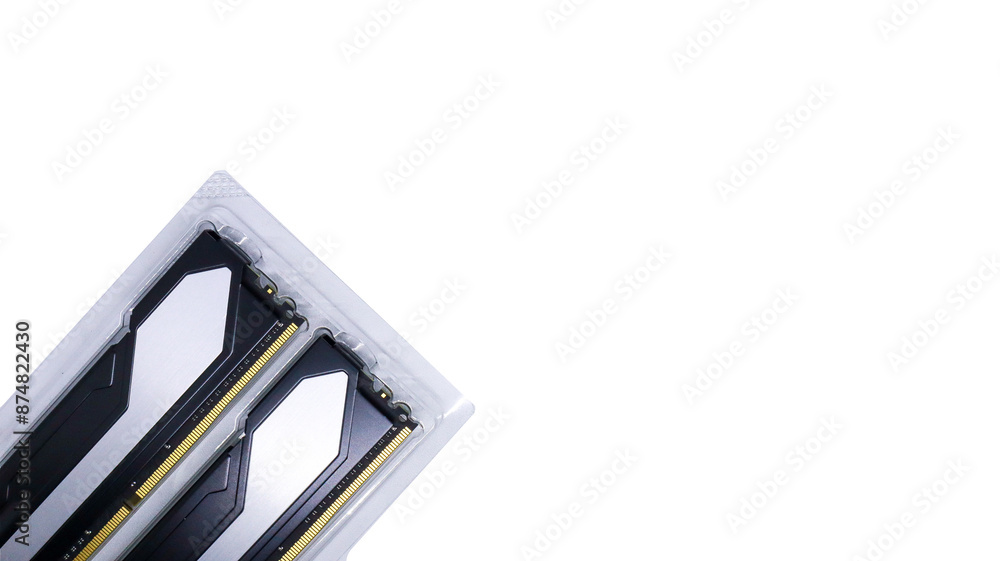 Poster two sticks of ram in their packaging. these sticks are designed for a computer or laptop and are use