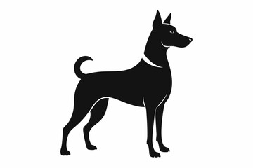 Bella dog black silhouette vector, Dogs and puppies in different breed, Bella, corgi, golden retriever, puppy, bulldog, retriever, 
