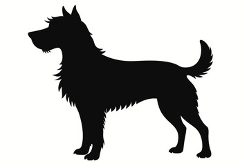Bella dog black silhouette vector, Dogs and puppies in different breed, Bella, corgi, golden retriever, puppy, bulldog, retriever, 
