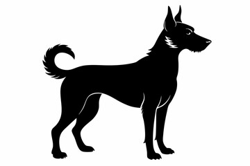 Bella dog black silhouette vector, Dogs and puppies in different breed, Bella, corgi, golden retriever, puppy, bulldog, retriever, 
