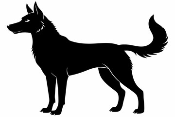 Bella dog black silhouette vector, Dogs and puppies in different breed, Bella, corgi, golden retriever, puppy, bulldog, retriever, 
