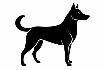 Bella dog black silhouette vector, Dogs and puppies in different breed, Bella, corgi, golden retriever, puppy, bulldog, retriever, 
