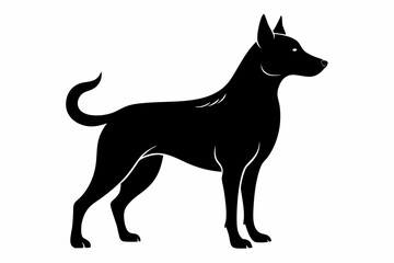 Bella dog black silhouette vector, Dogs and puppies in different breed, Bella, corgi, golden retriever, puppy, bulldog, retriever, 
