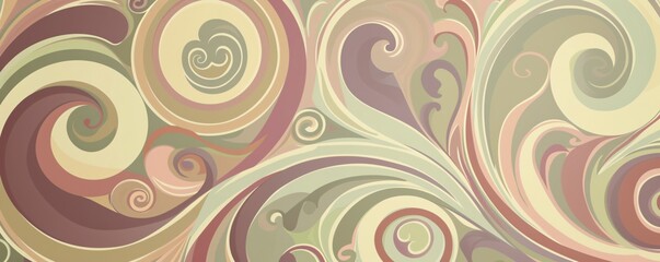 Abstract Swirling Pattern in Earthy Tones