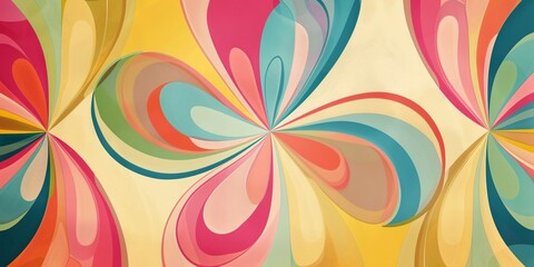 Abstract Colorful Swirling Pattern