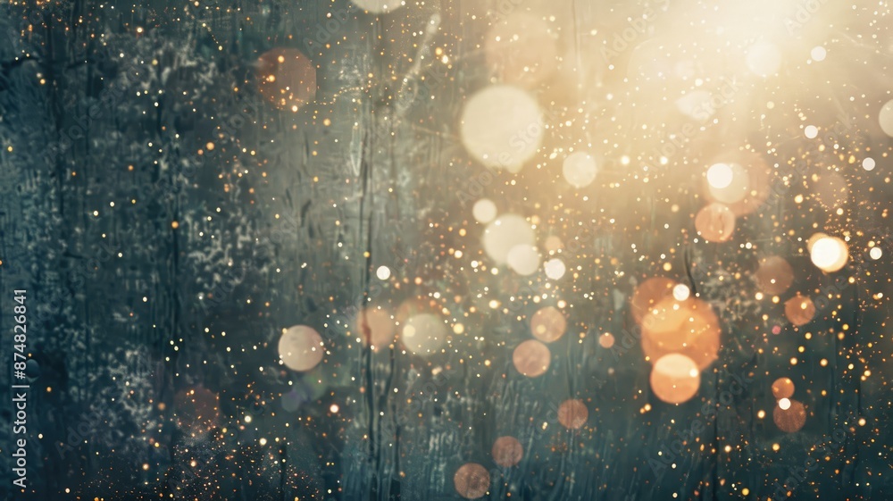 Aufkleber abstract bokeh lights - a blurred background with bokeh lights, creating a dreamy and magical atmosp