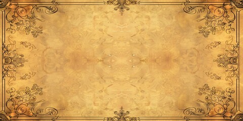 Ornate Frame with Aged Paper Texture
