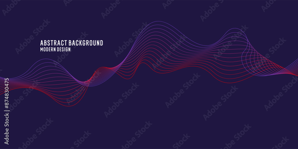 Poster wavy, wriggling lines on a dark background. abstract background with amorphous shapes. a template fo