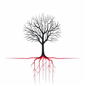 recommend clip art: Black Tree with Red Roots
