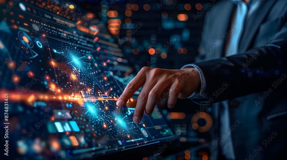 Poster business analyst leveraging quantum computing for cutting-edge tech strategies in 2024