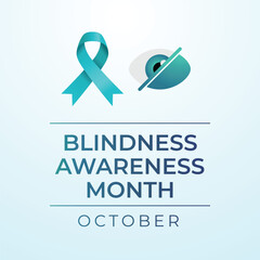 Blindness Awareness Month. Flat art design. Vector ribbon. Good for celebration template usage. eps 10.