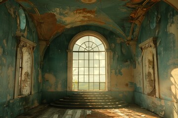 Fototapeta premium Baroque, Barocco Ornate Marble Ceiling Non-Linear Reformation Design with Intricate Accents Depicting Classic Elegance and Architectural Beauty