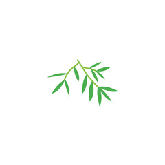 bamboo leaf vector icon