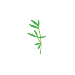 bamboo leaf vector icon
