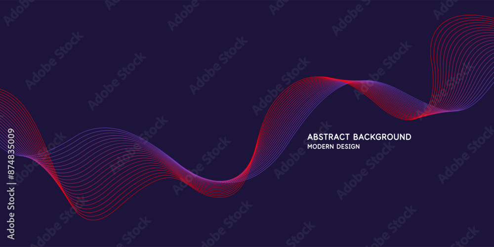 Poster wavy, wriggling lines on a dark background. abstract background with amorphous shapes. a template fo