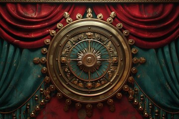 Fototapeta premium Baroque, Barocco Ornate Marble Ceiling Non-Linear Reformation Design with Intricate Accents Depicting Classic Elegance and Architectural Beauty