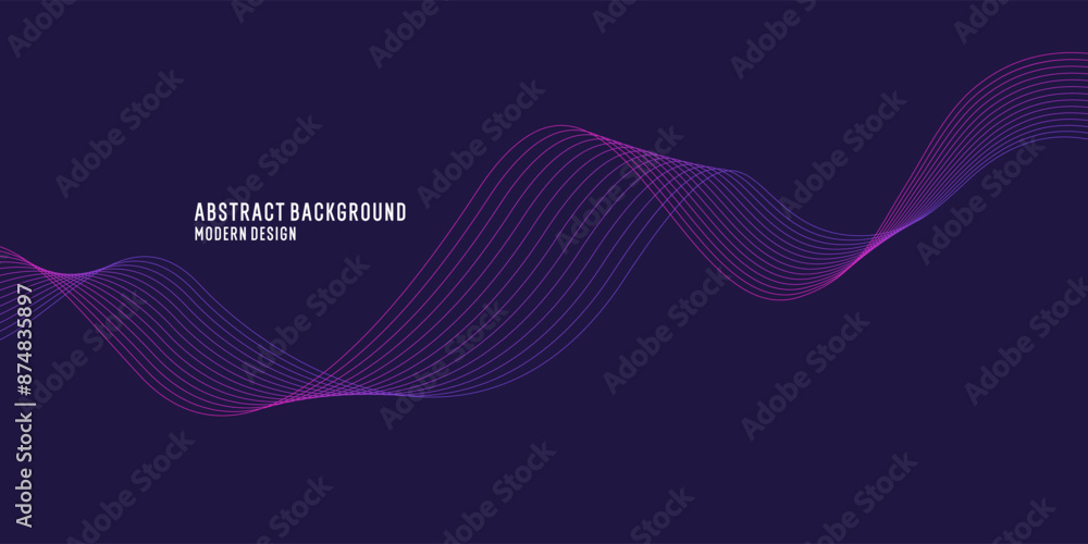 Poster wavy, wriggling lines on a dark background. abstract background with amorphous shapes. a template fo