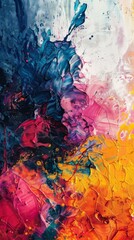 Fototapeta premium Vibrant Abstract Composition of Colors and Shapes. A Captivating Visual Experience，There are abstract images