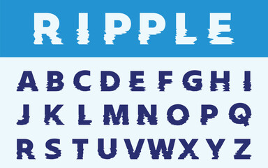 Rippled Alphabet Letters and numbers