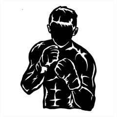 illustration vector Mix Martial Art MMA poster t-shirt design